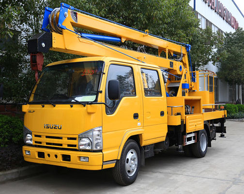 ISUZU Sinotruk شاسی کامیون کار هوایی 12 فولادی بوم وسیله نقلیه کار هوایی با قیمت کارخانه